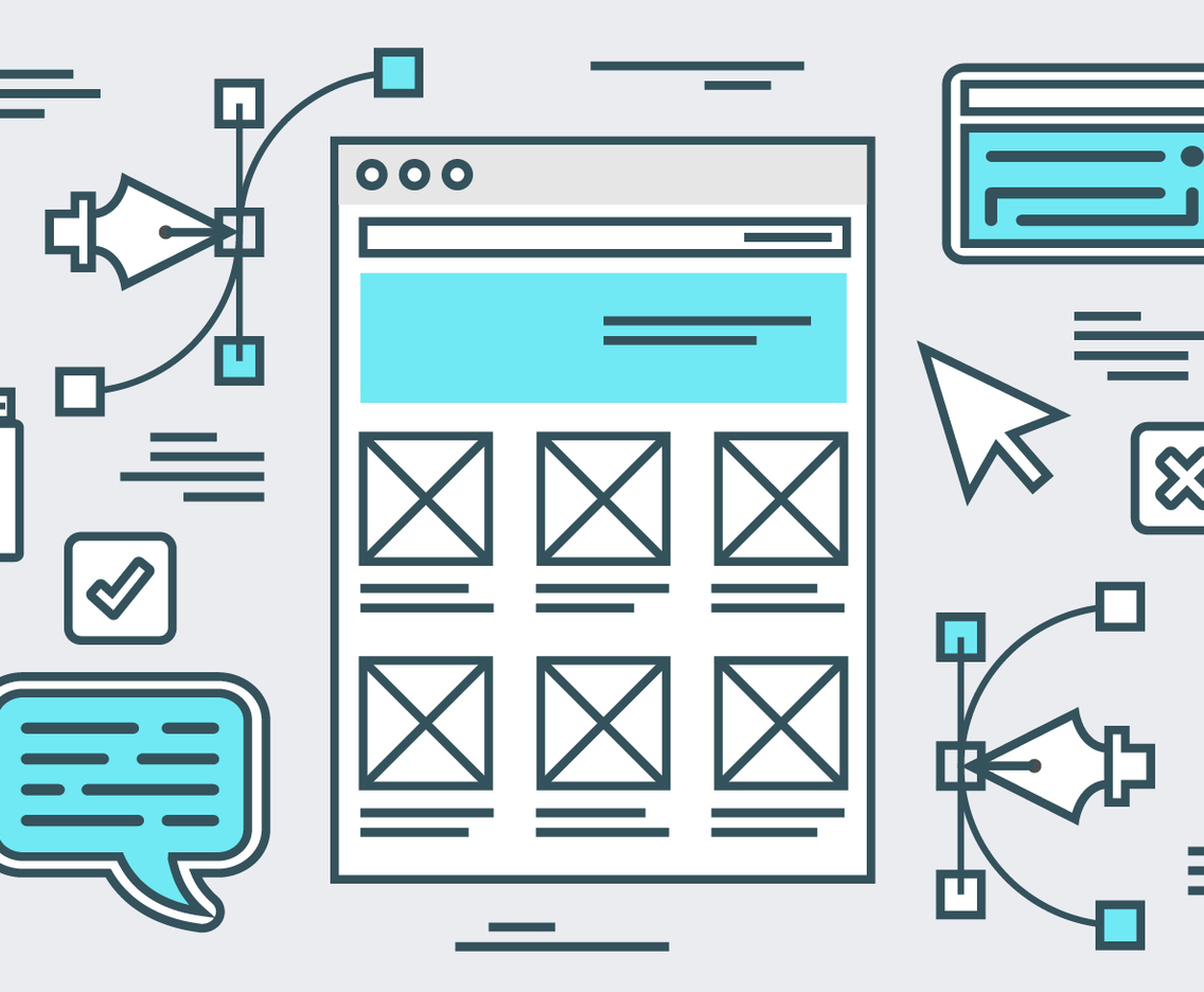 Free Flat Website Layout Vector Background