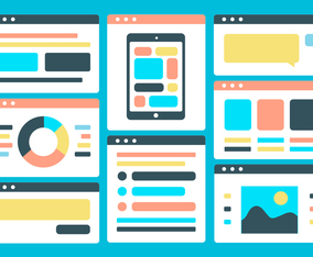 Free Flat Website Layout Vector Background