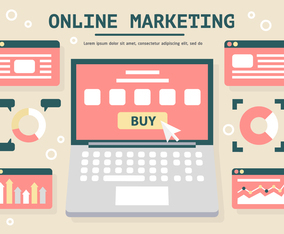 Free Flat Digital Marketing Vector Illustration