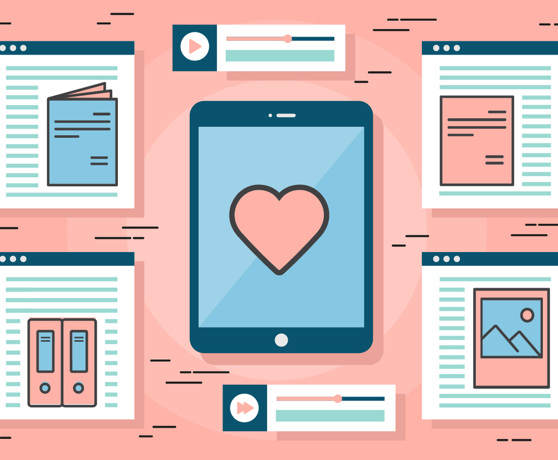 Free Flat Website Template Vector