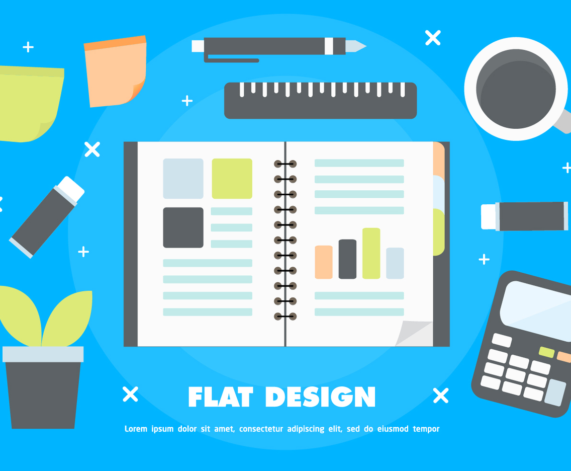 Free Business Office Vector Illustration