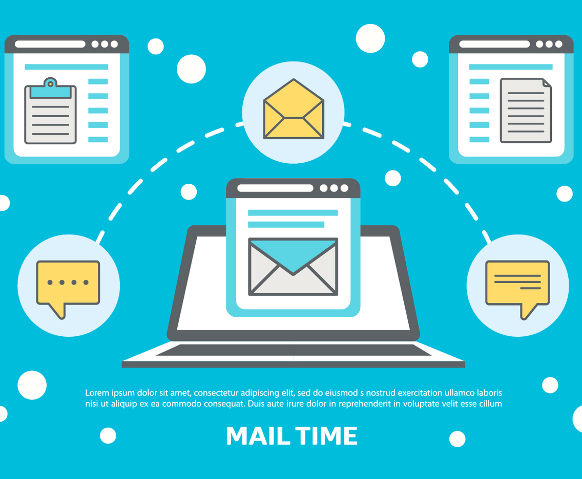 Free Flat Digital Media Vector Illustration