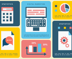 Free Flat Digital Marketing Vector Illustration