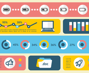 Linear Flat Digital Marketing Vector Illustration