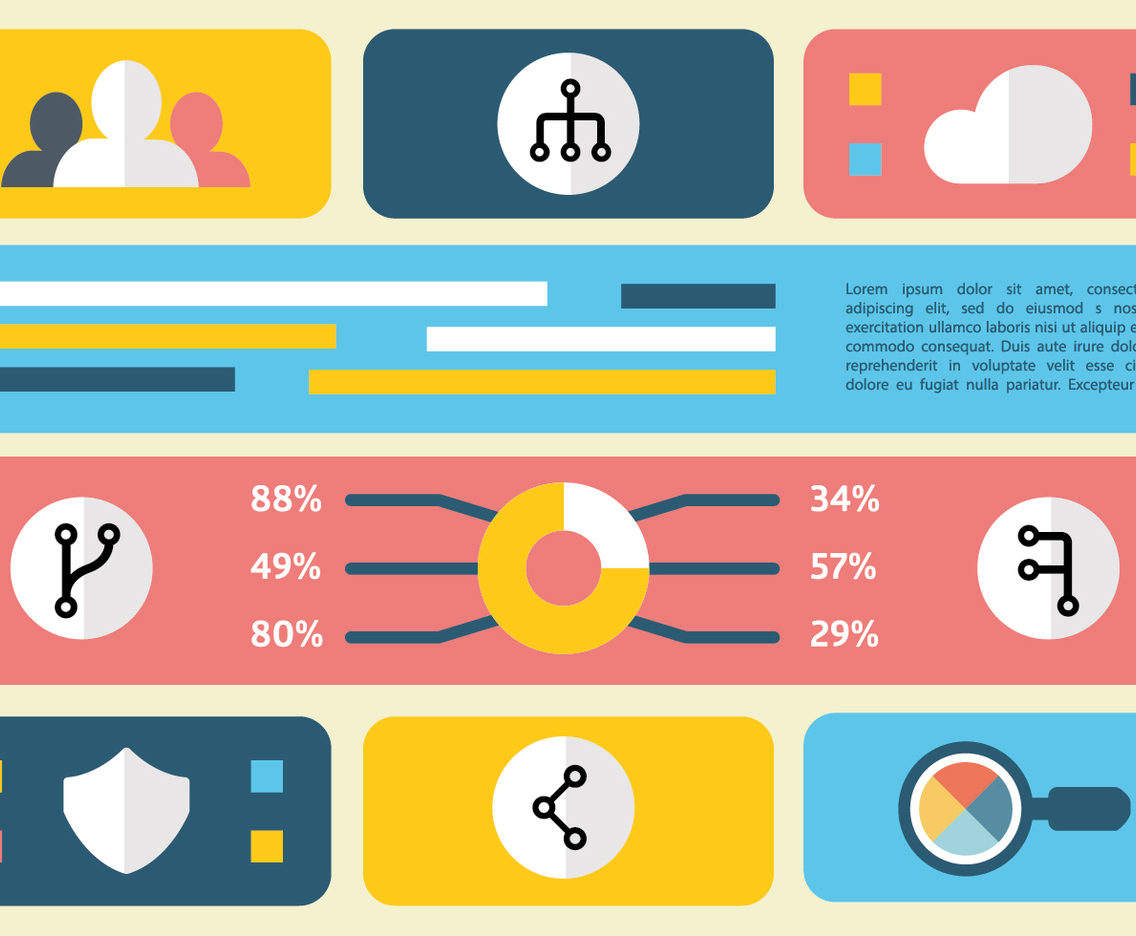 Free Flat Digital Marketing Vector Illustration