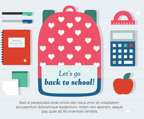 Free Back to School Vector Illustration