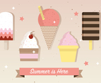 Free Flat Ice Cream Vector Illustration