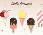 Free Flat Ice Cream Vector Illustration