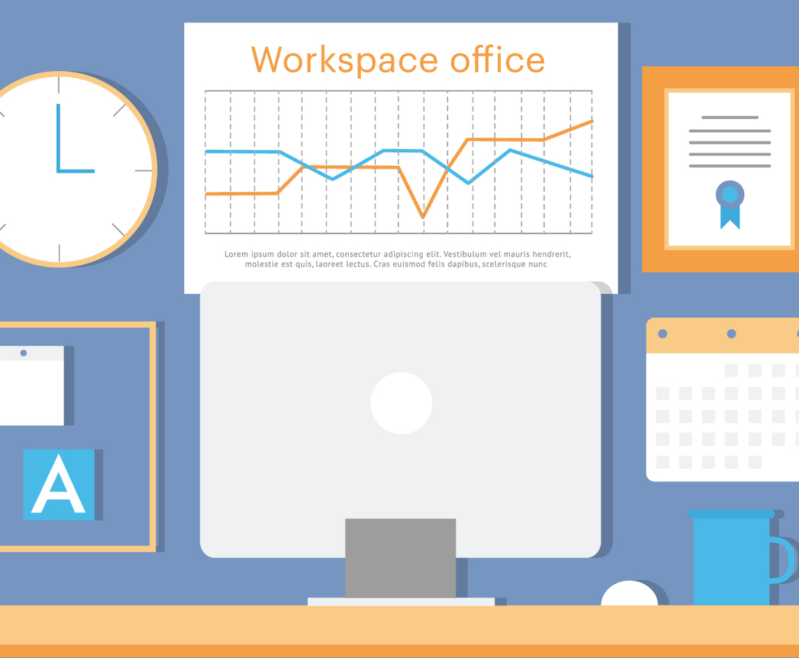 Free Business Office Vector Illustration