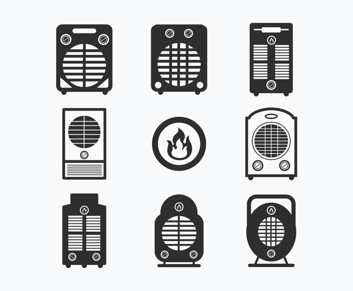 Set Icons of Heater