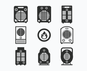 Set Icons of Heater