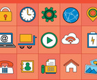 Flat Various Icons Vectors