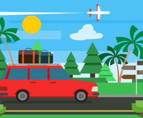 Free Flat Summer Vector Illustration