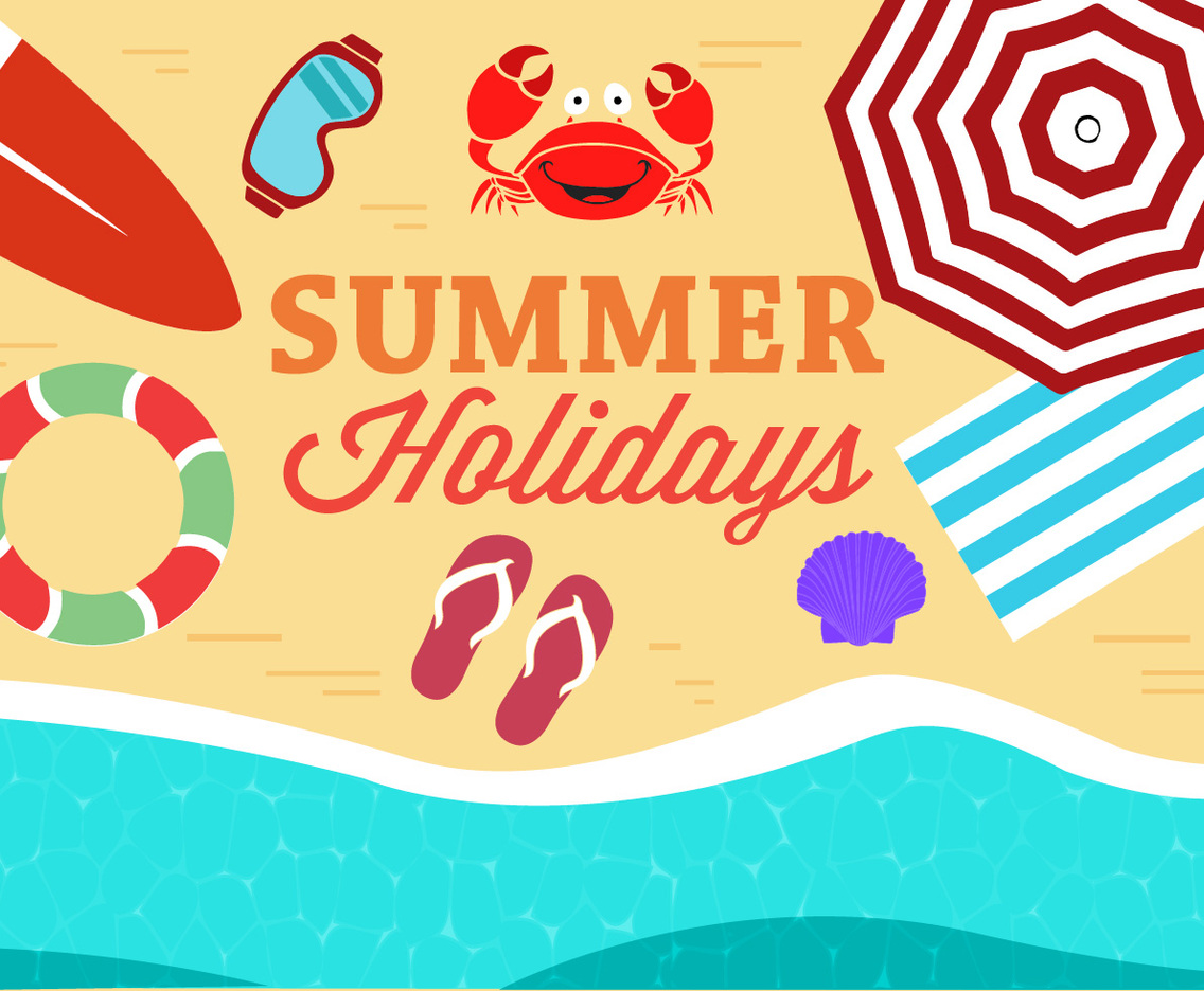 Free Summer Beach Vector Illustration