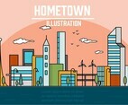 Free Linear City Vector Illustration