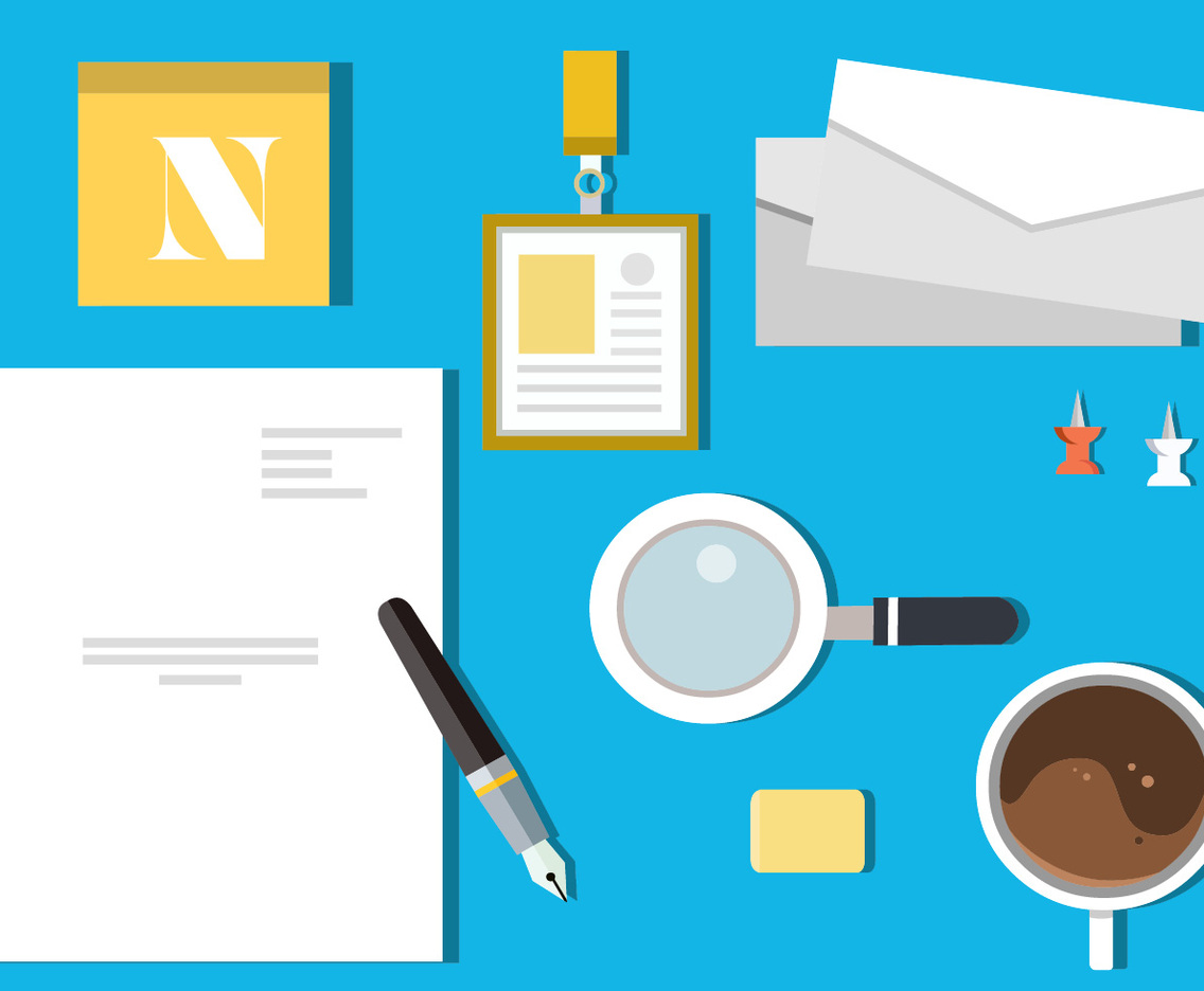 Free Flat Design Icon Set of Business Vector