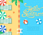 Free Summer Beach Vector Illustration