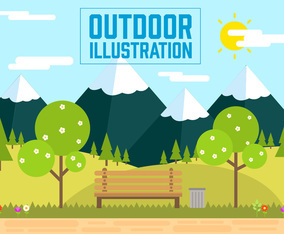 Free Landscape Vector Illustration