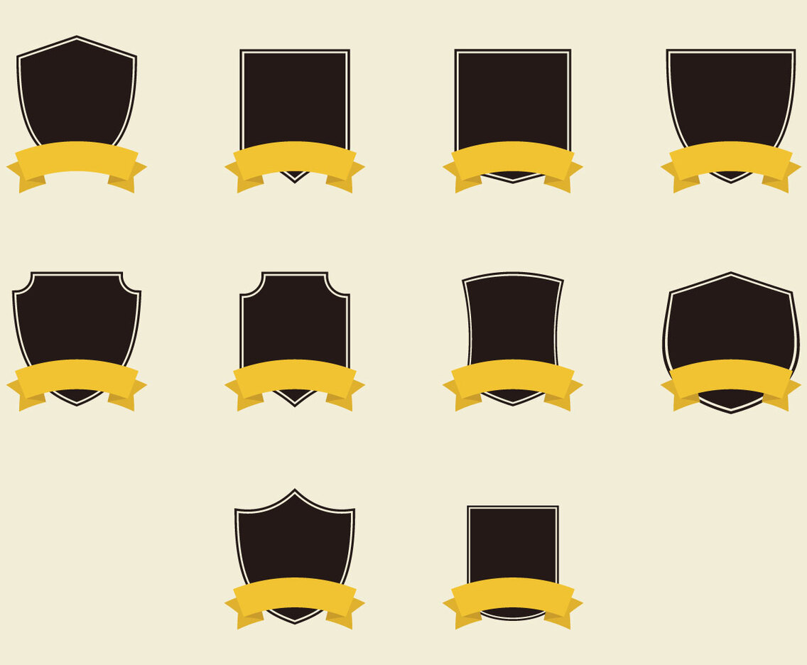 Blason Flat Icon Set