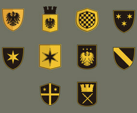 Blason Flat Icon Set