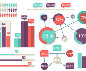 Bright Infographics Elements Vector Illustration