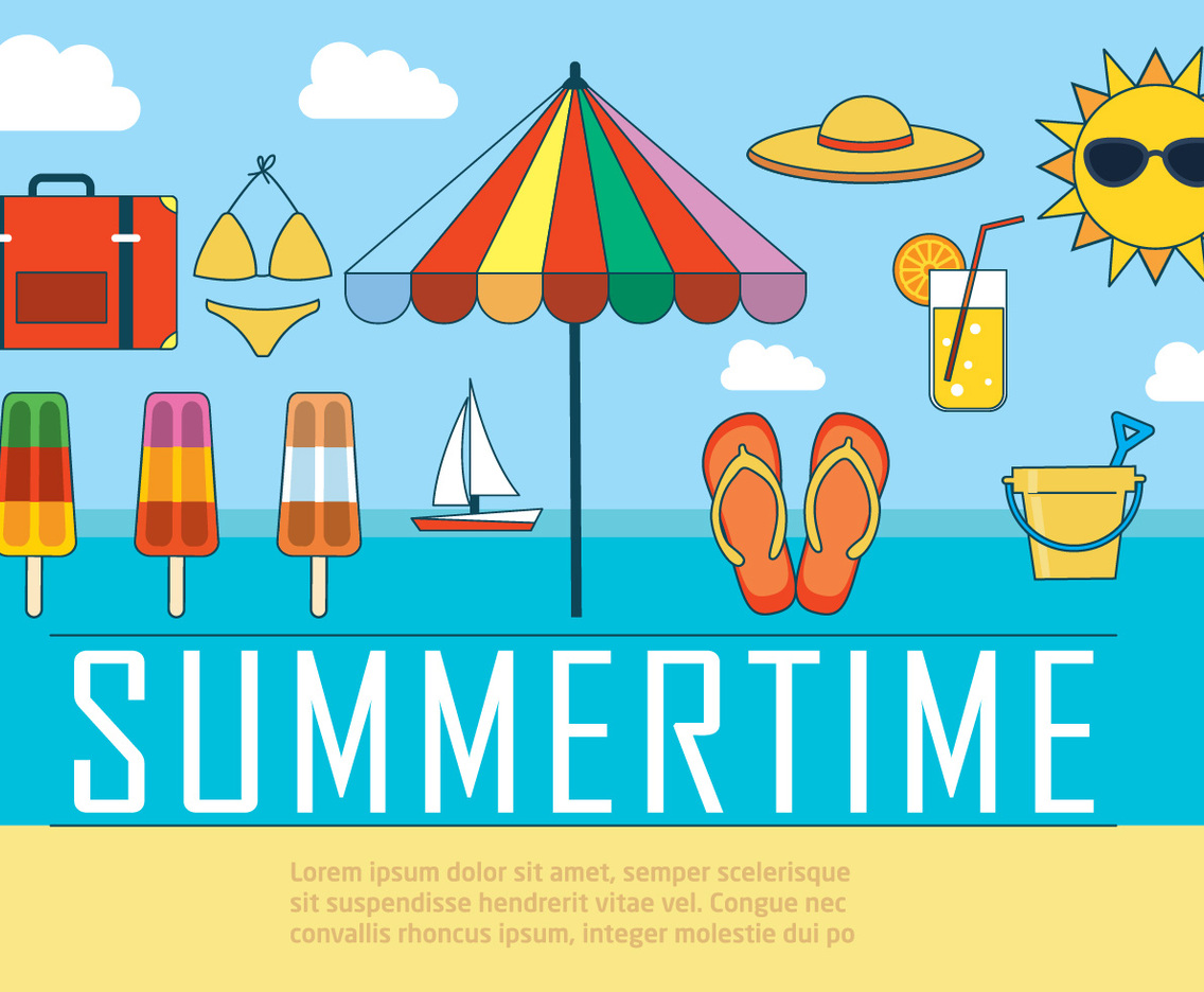 Free Summer Vector Illustration