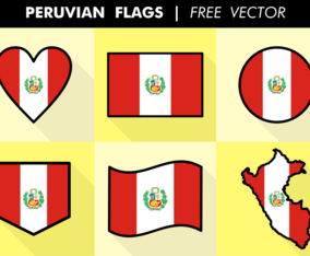 Peruvia Flags Free Vector
