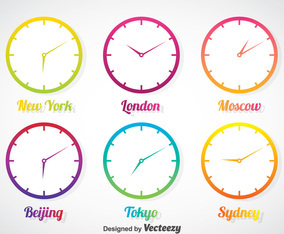 Time Zone In Gradient Clock Vector Set