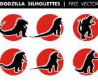 Godzilla Silhouettes Free Vector