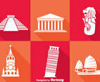 World Landmark White Icons