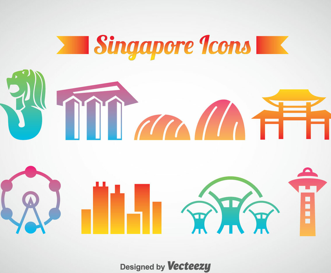 Sinagpore Icons Vector