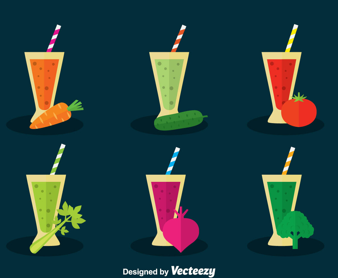 Vegetable Juice Vector Set