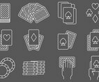 Poker Line Icons