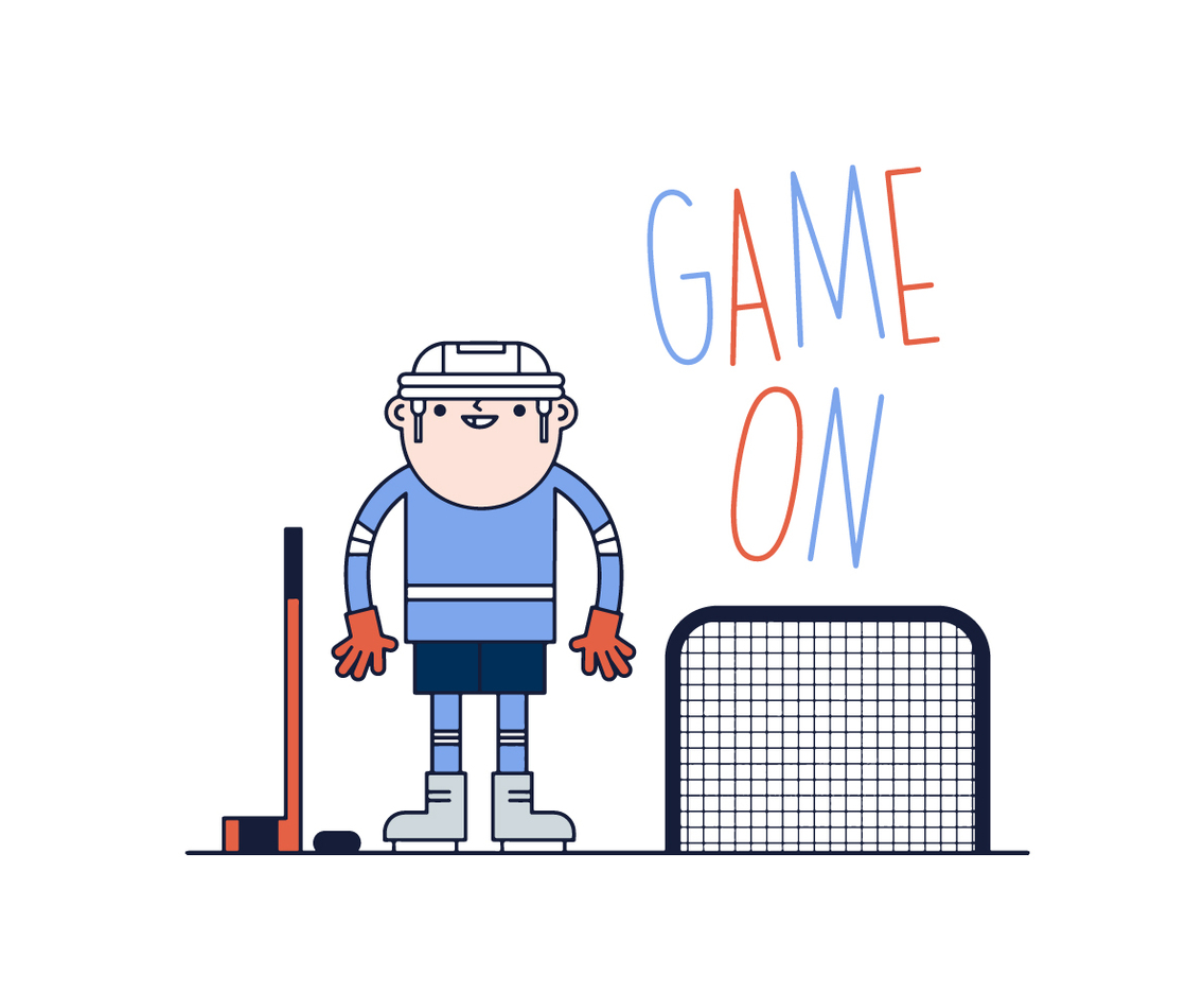 Free Hockey Player Vector