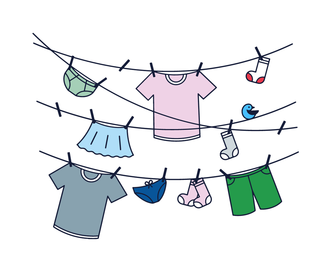 Free Hung Clothes Vector