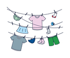 Free Hung Clothes Vector