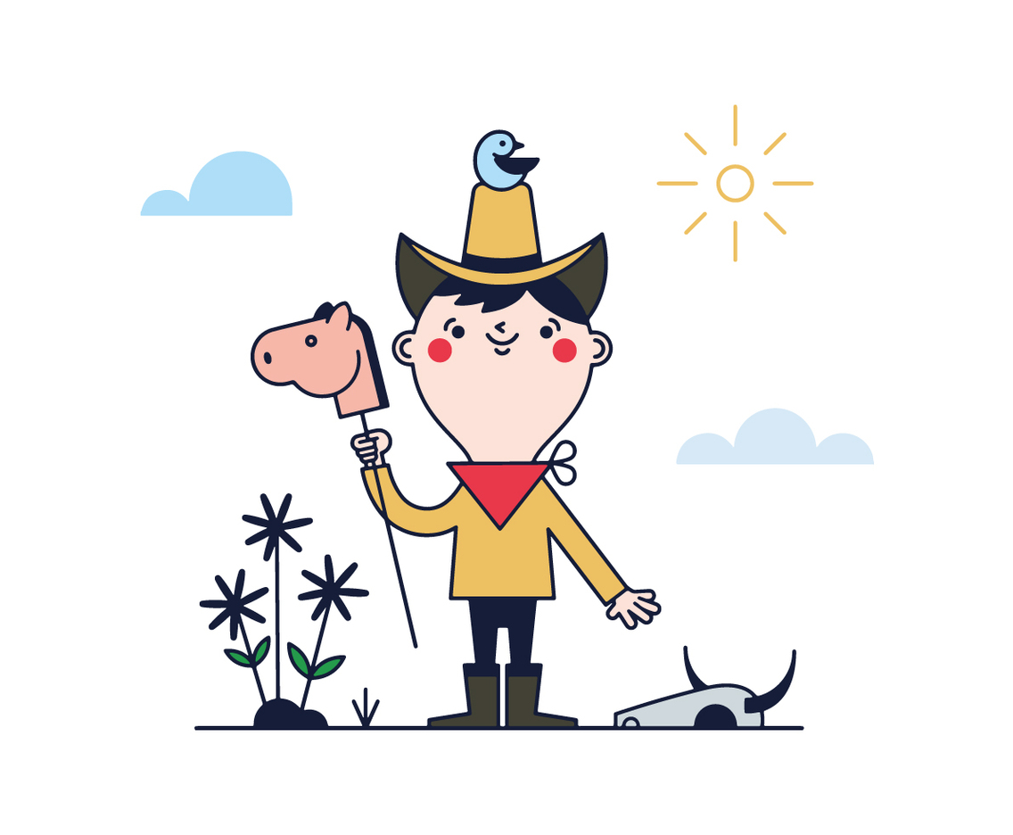 Free Little Cowboy Vector