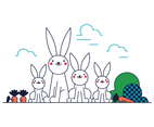 Free Bunny Family Vector
