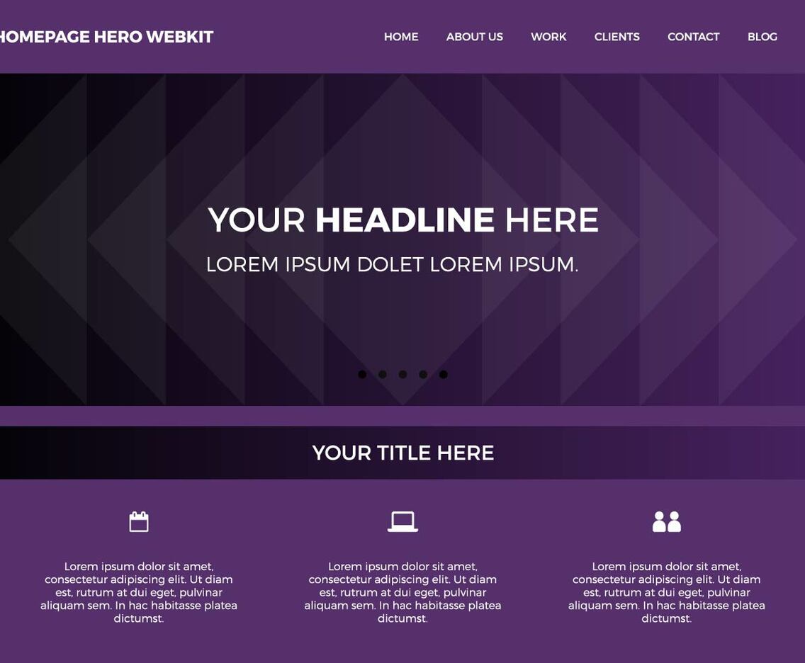 Free Homepage Hero Webkit 10