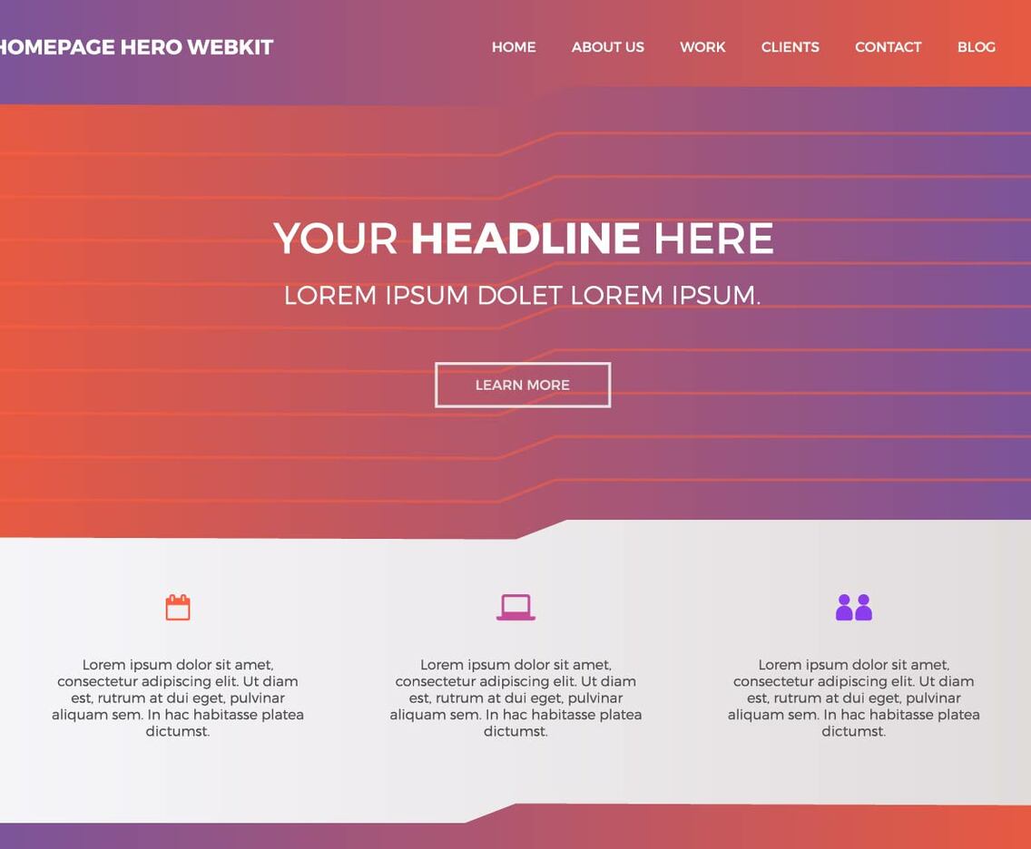 Free Homepage Hero Webkit 9