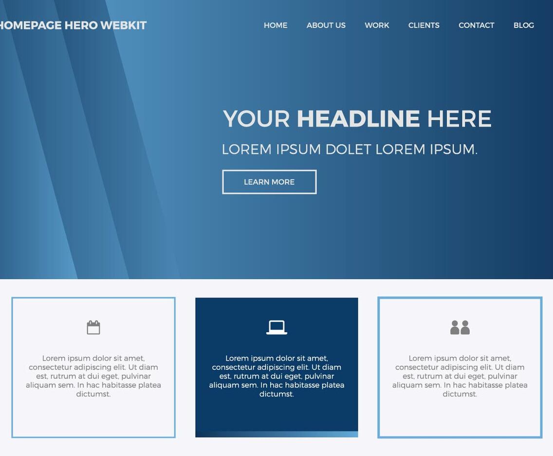 Free Homepage Hero Webkit 7