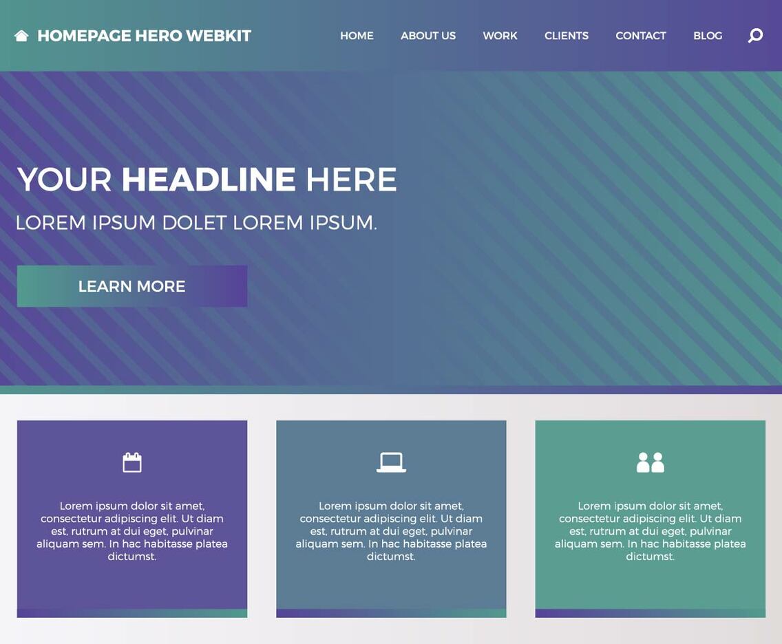 Free Homepage Hero Webkit 6