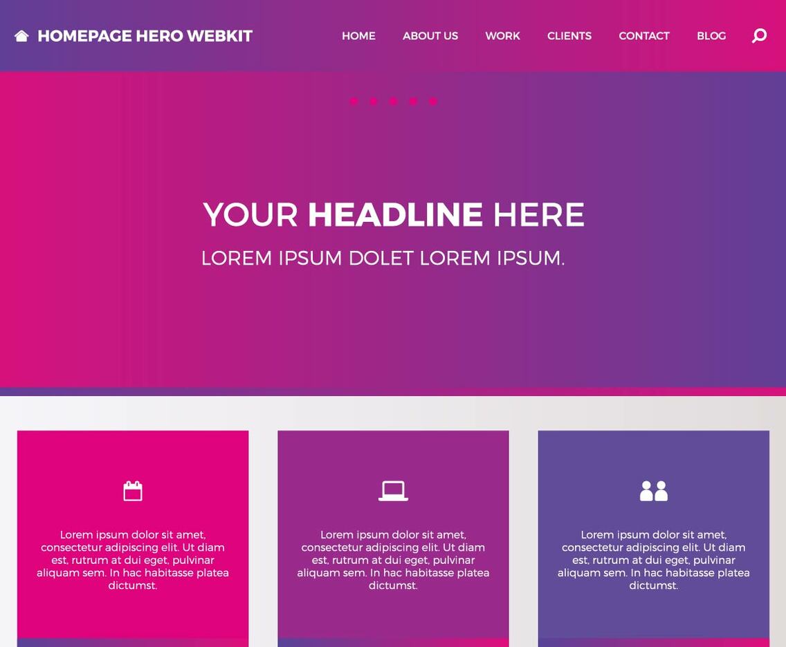 Free Homepage Hero Webkit 5