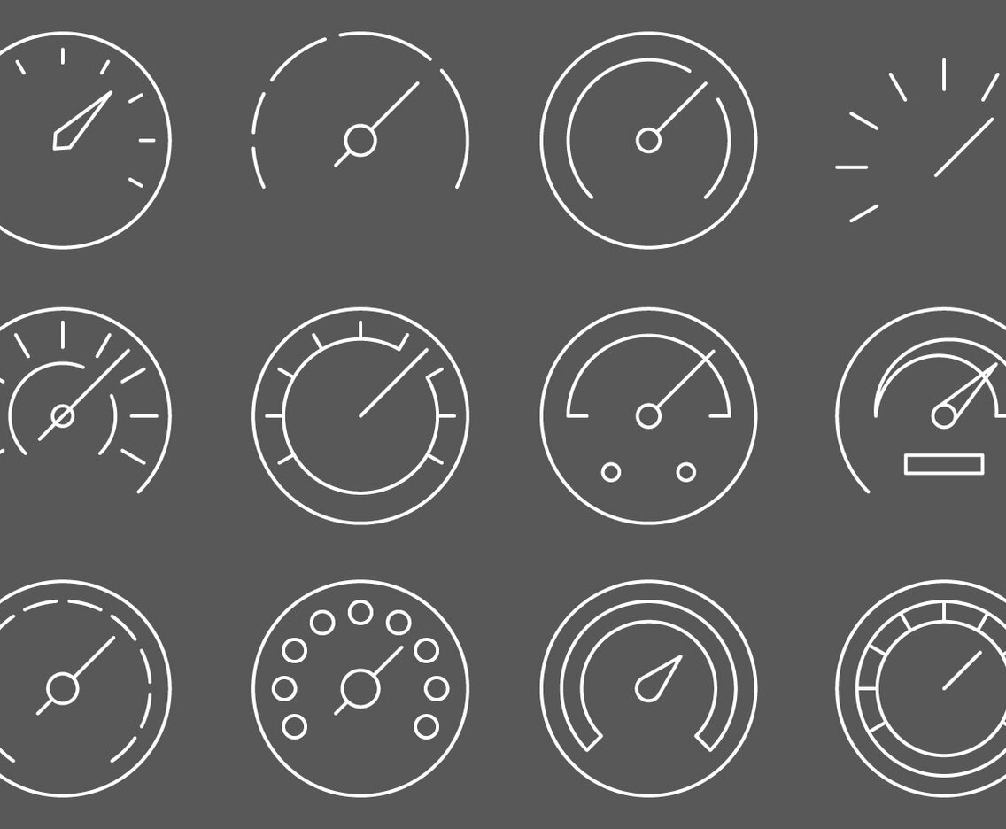 Fuel Gauges Line Icons
