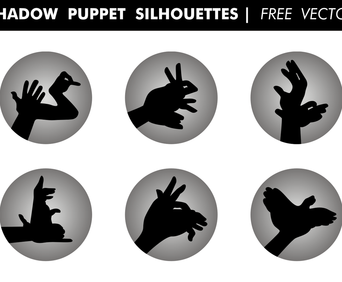 Shadow Puppet Silhouettes Free Vector