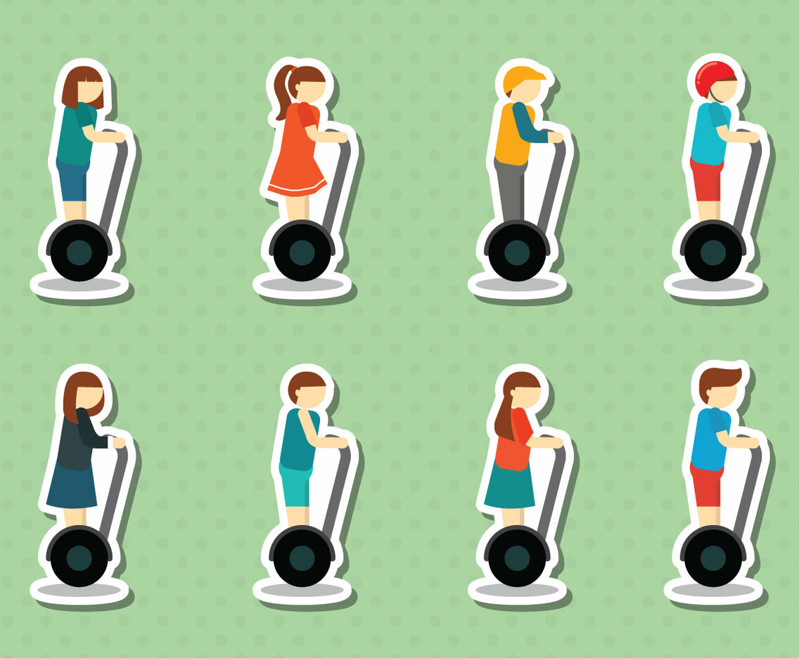 Free Segway People Vector
