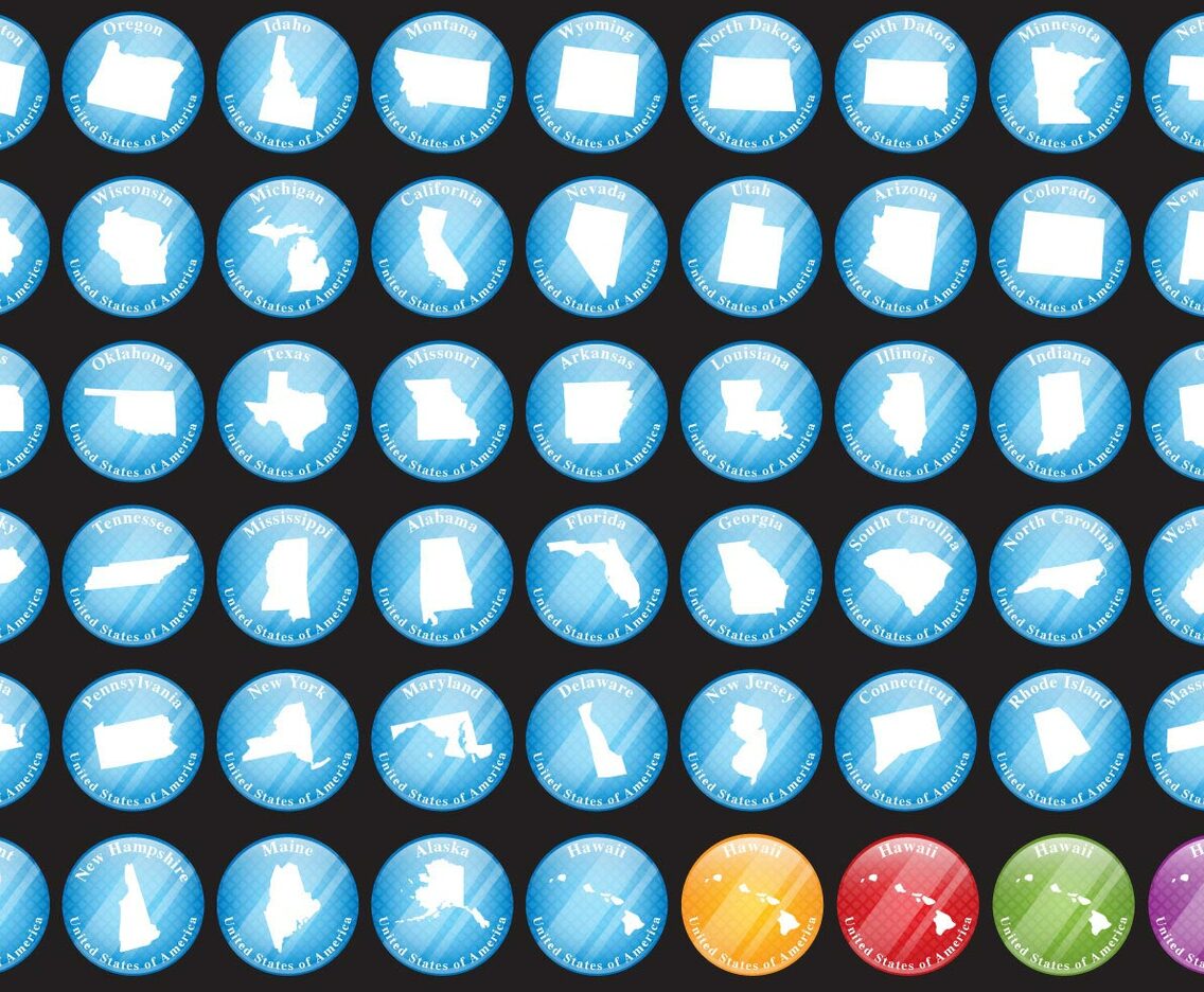 USA State Buttons