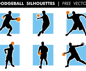 Dodgeball Silhouettes Free Vector