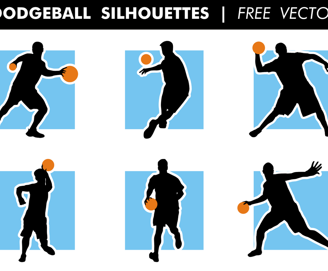 Dodgeball Silhouettes Free Vector