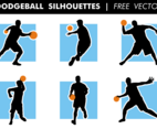 Dodgeball Silhouettes Free Vector
